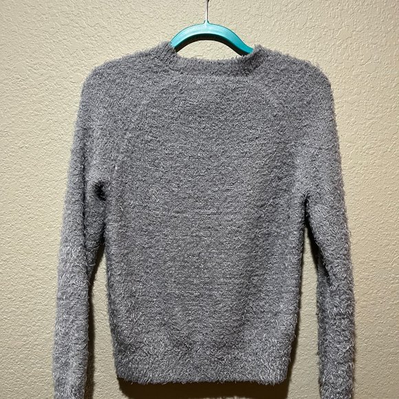 Fuzzy Grey Sweater - Picture 2 of 3